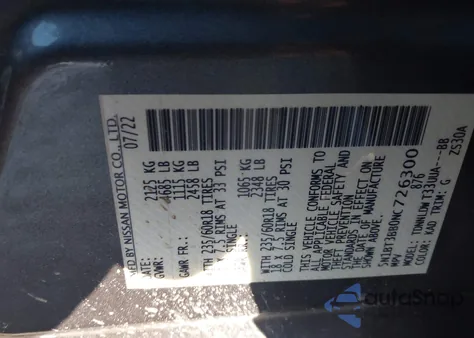 2022 Nissan Rogue Sv Intelligent Awd from USA, damaged, VIN 5N1BT3BB0NC726300